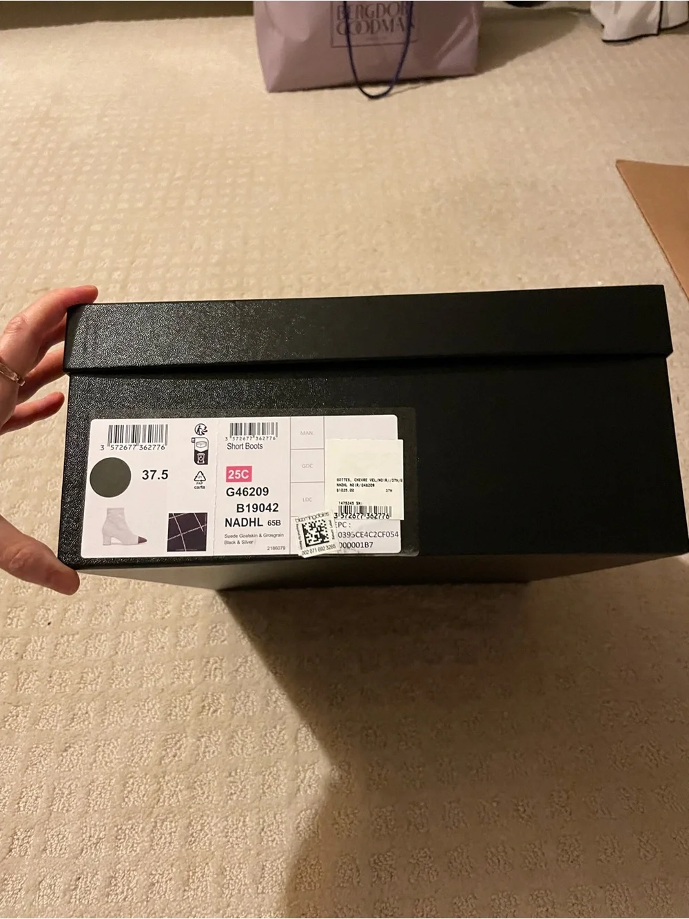CHANEL large Black Box with White Label